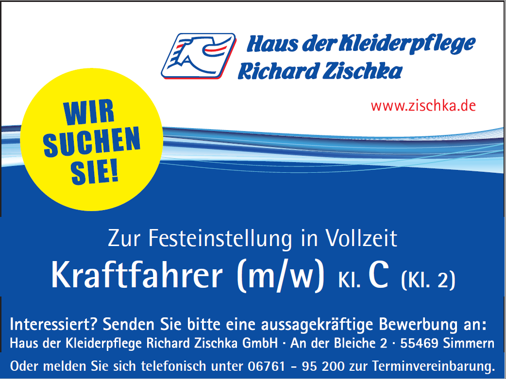 Zischka, Haus der Kleiderpflege, Kleiderpflege, Textilien, Simmern, professionelle industrielle Reinigung, kompletter Wäscheservice, Berufsbekleidung, hochwertige Pflege, Reinigung Textilien, Flugzeugtextilien,